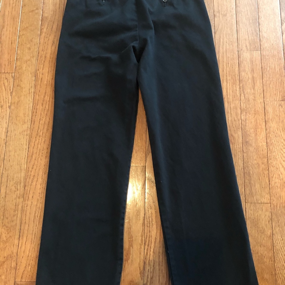 Chaps boys black cotton pants size 10